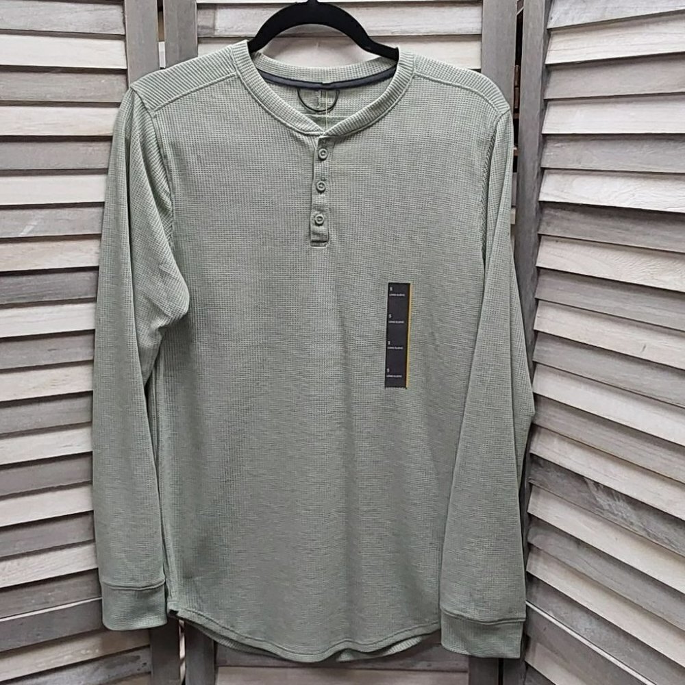 Men's Waffle-Knit Henley Athletic Top | All in Motion™ | Small